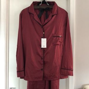 UK Designer Blue Bella Satin Pajamas, with tags